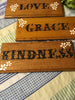 Wooden Signs LOVE GRACE KINDNESS Positive Saying Wall Art Gift Idea Home Decor-Wall Art-Gift-One of a Kind JAMsCraftCloset