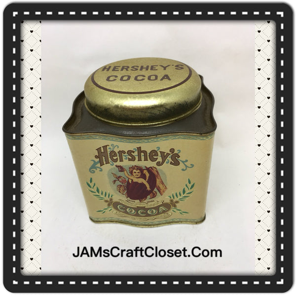 Tin Vintage Hersheys Cocoa Advertising Tin Collector Fancy Square Tin JAMsCraftCloset