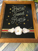 HOME SWEET HOME Framed Wall Art Handmade Hand Painted Home Decor Gift WeddingOne of a Kind-Unique-Home-Country-Decor-Cottage Chic-Gift - JAMsCraftCloset 