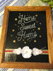 HOME SWEET HOME Framed Wall Art Handmade Hand Painted Home Decor Gift WeddingOne of a Kind-Unique-Home-Country-Decor-Cottage Chic-Gift - JAMsCraftCloset 