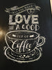 ALL YOU NEED IS LOVE and GOOD CUP OF COFFEE Framed Wall Art Hand Painted Home Decor Gift - JAMsCraftCloset