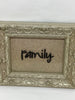 FAMILY Vintage Gold Wood Frame Positive Saying Wall Art Home Decor Gift Idea Wedding One of a Kind-Unique-Home-Country-Decor-Cottage Chic-Gift- Glass Painting JAMsCraftCloset