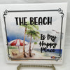 THE BEACH IS MY HAPPY PLACE Ceramic Tile Sign Wall Art Gift Idea Ocean Lover Home Decor Country Decor Affirmation Positive Saying - JAMsCraftCloset