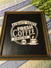 FRESH COFFEE Vintage Framed Wall Art Hand Painted Home Decor Gift Kitchen Decor Farmhouse Decor One of a Kind-Unique-Home-Country-Decor-Cottage Chic-Gift Kitchen Decor FOLK ART Flour Sack Tea Towels Kitchen Decor Gift Idea Handmade JAMsCraftCloset