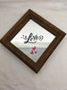 LOVE With Hearts on Mirror Framed Positive Saying Wall Art Home Decor Gift Idea Wedding One of a Kind-Unique-Home-Country-Decor-Cottage Chic-Gift- Glass Painting - JAMsCraftCloset