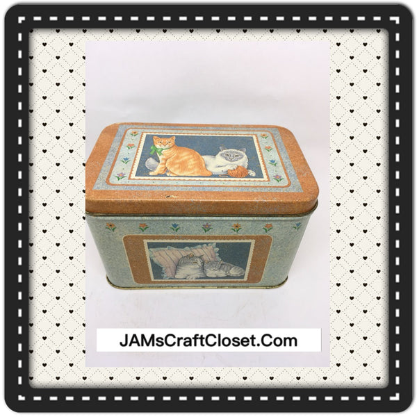 Tin Vintage Decorative Cat Tin Collector Tin Storage JAMsCraftCloset