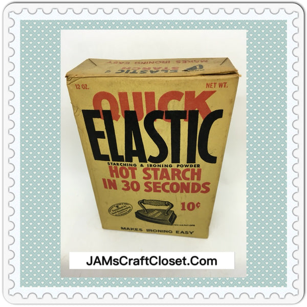 Vintage Quick Elastic Hot Starch 12 ounce Box Collectible Advertising Box JAMsCraftCloset