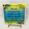 THE LESS YOU RESPOND TO NEGATIVE PEOPLE Wall Art Ceramic Tile Sign Gift Idea Home Decor Funny Positive Saying Gift Idea Handmade Sign Country Farmhouse Gift Campers RV Gift Home and Living Wall Hanging - JAMsCraftCloset