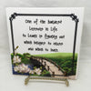 ONE OF THE HARDEST LESSONS IN LIFE Wall Art Ceramic Tile Sign Gift Idea Home Decor Funny Positive Saying Gift Idea Handmade Sign Country Farmhouse Gift Campers RV Gift Home and Living Wall Hanging - JAMsCraftCloset