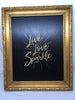 LIVE LOVE SPARKLE Vintage Framed Saying Sign Wall Art Gold Hand Painted Gift-One of a Kind-Unique-Home-Country-Decor-Cottage Chic-Gift Easter Decor - JAMsCraftCloset