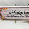 HAPPINESS IS RELAXING ON THE PATIO Ceramic Tile Sign Wall Art Wedding Gift Idea Home Country Decor Affirmation Wedding Decor Positive Saying Repurposed Upcycled - JAMsCraftCloset