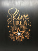 SHINE LIKE A STAR Vintage Framed Saying Sign Wall Art Bronze Silver Hand Painted Gift -One of a Kind-Unique-Home-Country-Decor-Cottage Chic-Gift JAMsCraftCloset