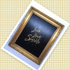 LIVE LOVE SPARKLE Vintage Framed Saying Sign Wall Art Gold Hand Painted Gift-One of a Kind-Unique-Home-Country-Decor-Cottage Chic-Gift Easter Decor - JAMsCraftCloset