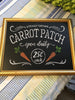 CARROT PATCH Vintage Distressed Gold Framed Black Background Wall Art Farmhouse Kitchen Decor Handmade Hand Painted Home Decor Gift Wedding One of a Kind-Unique-Home-Country-Decor-Cottage Chic-Gift Farmhouse Decor  JAMsCraftCloset