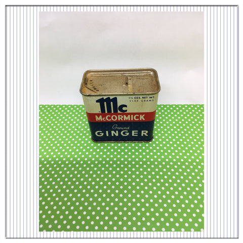 Tin Vintage McCormick Ginger Spice Advertising Tin Collector Tin Collectible JAMsCraftCloset