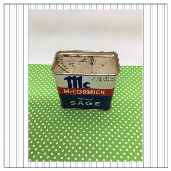 Tin Vintage McCormick Sage Spice Advertising Tin Collector Tin JAMsCraftCloset