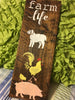 FARM LIFE Wooden Sign PIG ROOSTER LAMB Wall Art Gift Farmhouse Country Decor Campers RV-Gift-One of a Kind JAMsCraftCloset