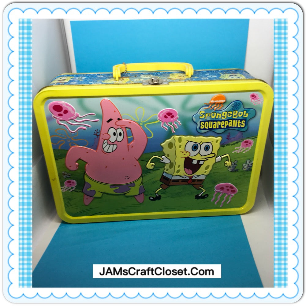 SpongeBob SquarePants HUGE 14x9x4 Viacom Lunch Box c. 2005