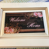 WELCOME HOME IN PINK Sublimation on Metal Kitchen Cabinet Door Wall Art Handmade Upcycled Gift - JAMsCraftCloset