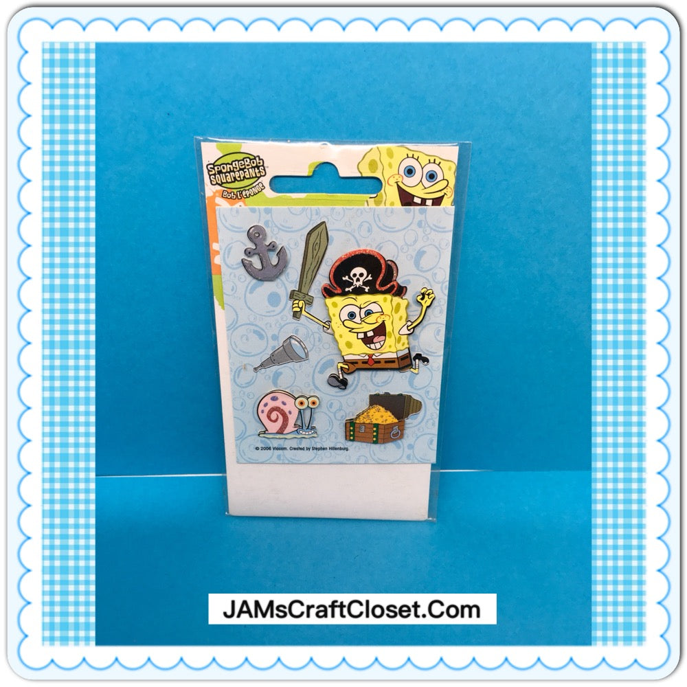 SpongeBob SquarePants 3 D Stickers Scrapbooking c. 2006
