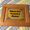 BLESS OUR COUNTRY HOME Sublimation on Metal Kitchen Cabinet Door Wall Art Handmade Upcycled Gift - JAMsCraftCloset