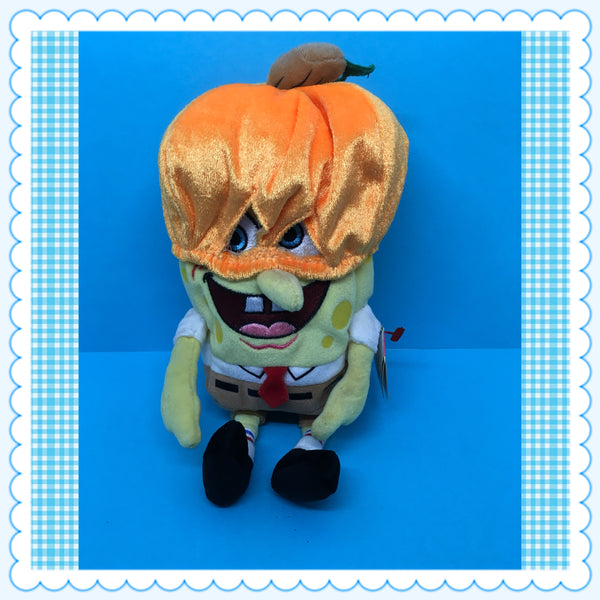 SpongeBob SquarePants TY Beanie Baby Collection Pumpkin Mask Nickelodeon c. 2004 JAMsCraftcloset