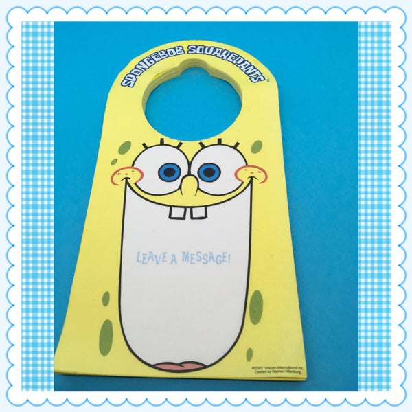 SpongeBob SquarePants Doorknob Note Pad Nickelodeon JAMsCraftCloset