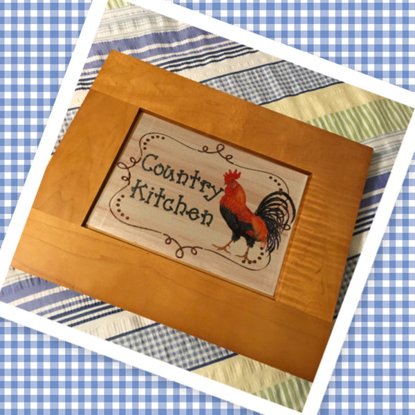 COUNTRY KITCHEN Sublimation on Metal Kitchen Cabinet Door Wall Art Handmade Upcycled Gift - JAMsCraftCloset