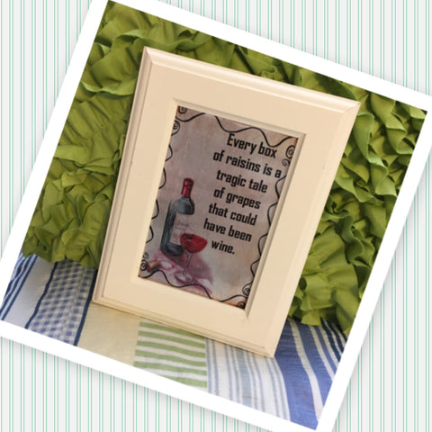 EVERY BOX OF RAISINS Vintage White Frame Positive Saying Wall Art Home Decor Gift Idea One of a Kind-Unique-Home-Country-Decor-Cottage Chic-Gift- Sublimation on Metal - JAMsCraftCloset