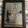 GIVE A MAN A FISH Vintage Black  Frame Sublimation on Metal Positive Saying Wall Art Home Decor Gift Idea One of a Kind-Unique-Home-Country-Decor-Cottage Chic-Gift - JAMsCraftCloset