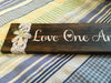 LOVE ONE ANOTHER Wooden Sign Positive Words White Floral Handmade Hand Painted Gift Idea Home Decor Wall Art-One of a Kind-Unique Signs-Home Decor-Country Decor-Cottage Chic Decor-Gift - JAMsCraftCloset