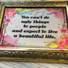 YOU CANT DO UGLY THINGS TO PEOPLE Vintage Gold and Black Frame Sublimation on Metal Positive Saying Wall Art Home Decor Gift Idea One of a Kind-Unique-Home-Country-Decor-Cottage Chic-Gift - JAMsCraftCloset