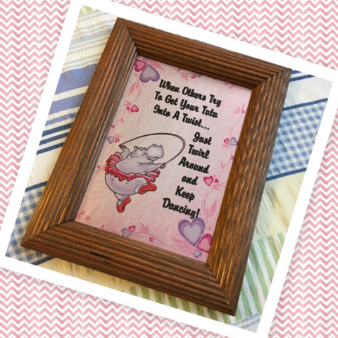 WHEN OTHERS TRY TO GET YOUR TUTU IN A TWIST Vintage Natural Wood Frame Sublimation on Metal Positive Saying Wall Art Home Decor Gift Idea One of a Kind-Unique-Home-Country-Decor-Cottage Chic-Gift - JAMsCraftCloset