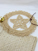 Pot Holders Set of 2 Vintage Crocheted Cream  and 1 Crocheted Wreath With Star Kitchen Decor JAMsCraftCloset