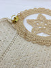 Pot Holders Set of 2 Vintage Crocheted Cream  and 1 Crocheted Wreath With Star Kitchen Decor JAMsCraftCloset