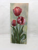 Plaque 3 Dimensional Wall Hanging Red Tulips Faux Stone Vintage Gift Idea Home Decor JAMsCraftCloset