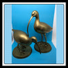 Bird Ibis Brass Hand Crafted SET OF 2 Markings l - ll Made in Korea Decorative Crafts Number 4761 - JAMsCraftCloset