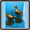 Bird Ibis Brass Hand Crafted SET OF 2 Markings l - ll Made in Korea Decorative Crafts Number 4761 - JAMsCraftCloset