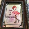DARE TO BE DIFFERENT Vintage Natural Plastic Frame Sublimation on Metal Positive Saying Wall Art Home Decor Gift Idea One of a Kind-Unique-Home-Country-Decor-Cottage Chic-Gift - JAMsCraftCloset