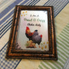 I AM A PROUD AND CRAZY CHICKEN LADY Vintage Natural Wood Frame Sublimation on Metal Positive Saying Wall Art Home Decor Gift Idea One of a Kind-Unique-Home-Country-Decor-Cottage Chic-Gift - JAMsCraftCloset