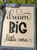 DREAM BIG LITTLE ONE Blue Framed Wall Art Affirmation Positive Saying Home Decor Gift -One of a Kind-Unique-Home-Country-Decor-Cottage Chic-Gift Childs Room JAMsCraftCloset