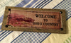 WELCOME TO GODs COUNTR Vintage Mounted On Natural Stained Pallet Wood Sublimation on Metal Positive Saying Wall Art Home Decor Gift Idea One of a Kind-Unique-Home-Country-Decor-Cottage Chic-Gift - JAMsCraftCloset