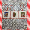 Ornaments Santa Ceramic Tile 3 by 3 Inches Set of 3 Vintage Santas Set 3-3 JAMsCraftCloset