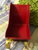 Sleigh Red and Gold Tin Metal Vintage Holiday Christmas Decor Centerpiece Gift Idea