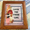 LOVIN THE FARM LIFE Vintage Natural Oak Wood Frame Sublimation on Metal Positive Saying Wall Art Home Decor Gift Idea One of a Kind-Unique-Home-Country-Decor-Cottage Chic-Gift - JAMsCraftCloset