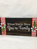 WHEN YOU ARE HERE YOU ARE FAMILY Wooden Sign Floral Positive Words Handmade Hand Painted Gift Idea Home Decor Wall Art-One of a Kind-Unique Signs-Home Decor-Country Decor-Cottage Chic Decor-Gift JAMsCraftCloset