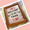 WELCOME TO THE FARM Vintage Natural Oak Wood Frame Sublimation on Metal Positive Saying Wall Art Home Decor Gift Idea One of a Kind-Unique-Home-Country-Decor-Cottage Chic-Gift - JAMsCraftC;pset