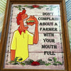 DON'T COMPLAIN ABOUT A FARMER WITH YOUR MOUTH FULL Vintage Black Wood Frame Sublimation on Metal Positive Saying Wall Art Home Decor Gift Idea One of a Kind-Unique-Home-Country-Decor-Cottage Chic-Gift - JAMsCraftCloset