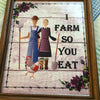 I FARM SO YOU EAT Vintage Black Wood Frame Sublimation on Metal Positive Saying Wall Art Home Decor Gift Idea One of a Kind-Unique-Home-Country-Decor-Cottage Chic-Gift - JAMsCraftCloset