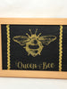 QUEEN BEE Vintage Gold Framed Saying Sign Wall Art Hand Painted Gift Home Decor Gift -One of a Kind-Unique-Home-Country-Decor-Cottage Chic JAMsCraftCloset